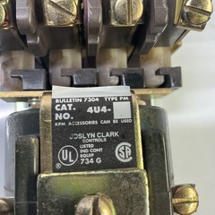 Joslyn Clark 4U4 Bulletin 7304 Type PM Contactor Relay AB-566