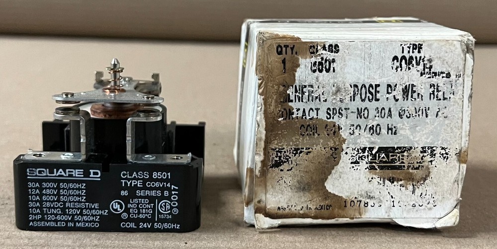 NEW SQUARE D 8501 C06V14 GENERAL PURPOSE POWER RELAY SERIES B 8501C06V14 AK