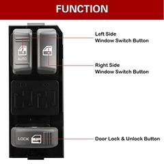 Power Window Master Switch Driver Side for 95-00 Chevy GMC Tahoe Yukon C/K