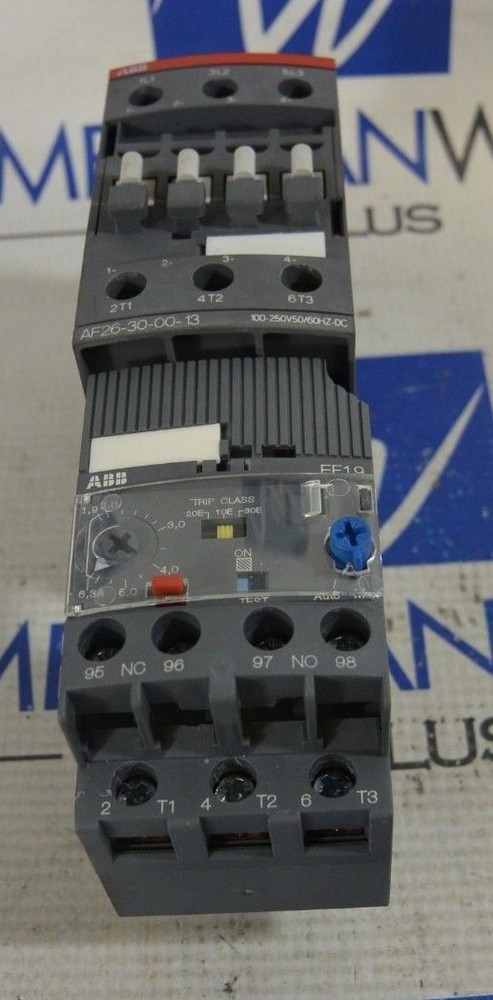 ABB AF26-30-00-13 Contactor with EF19-6.3 Relay 100-250V50/60Hz-DC
