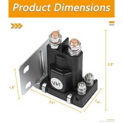 14V Golf Cart Solenoid Compatible with EZGO TXT Gas Golf Cart 1994-Up 4 Terminal