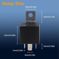 DIANN 2pcs Car Relay with Harness 12V 40A 4 Pin SPST Harness Sockets with Col…