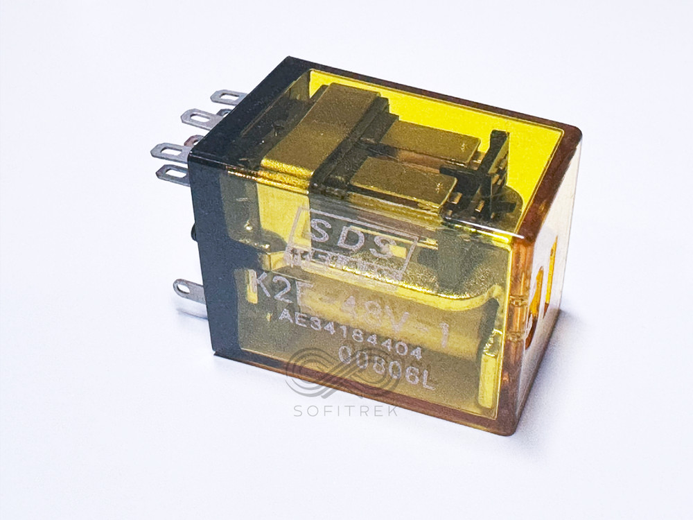 K2E-48V-1 SDS RELAIS Plug-in High Reliability Relay 48VDC DPDT 2A 8-Pin Amber