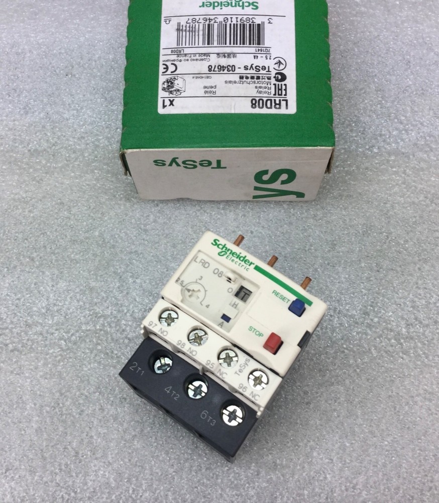 SCHNEIDER LRD08 IEC OVERLOAD RELAY 2.5-4A 600VAC 034678 NEW IN BOX