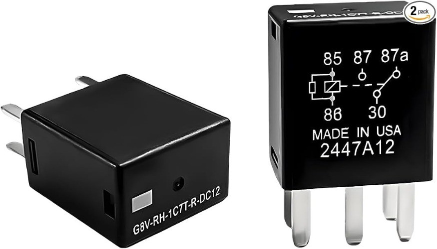 2PCS 12V 40A 5 Pin SPDT Multi-Purpose Automotive Relay, Heavy Duty Standard Rela