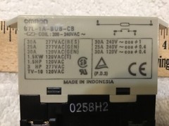 Omron GL7-1A-BUB-CB Relay 30 Amp 200-240 AC Coil