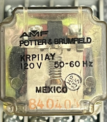 AMP KRP11AY POWER RELAY 120VAC 5AMP DPDT KRP SERIES W/8 PIN RELAY SOCKET 27E122