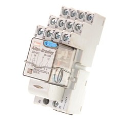 Allen Bradley 700-HC22Z24-3-4 SER A Relay W/ Din Rail Base 700-HN104 & 700-ADL1