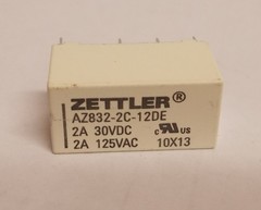 Lot of 5 Zettler Relays AZ832-2C-12DE 2A 30VDC 2A 125VAC