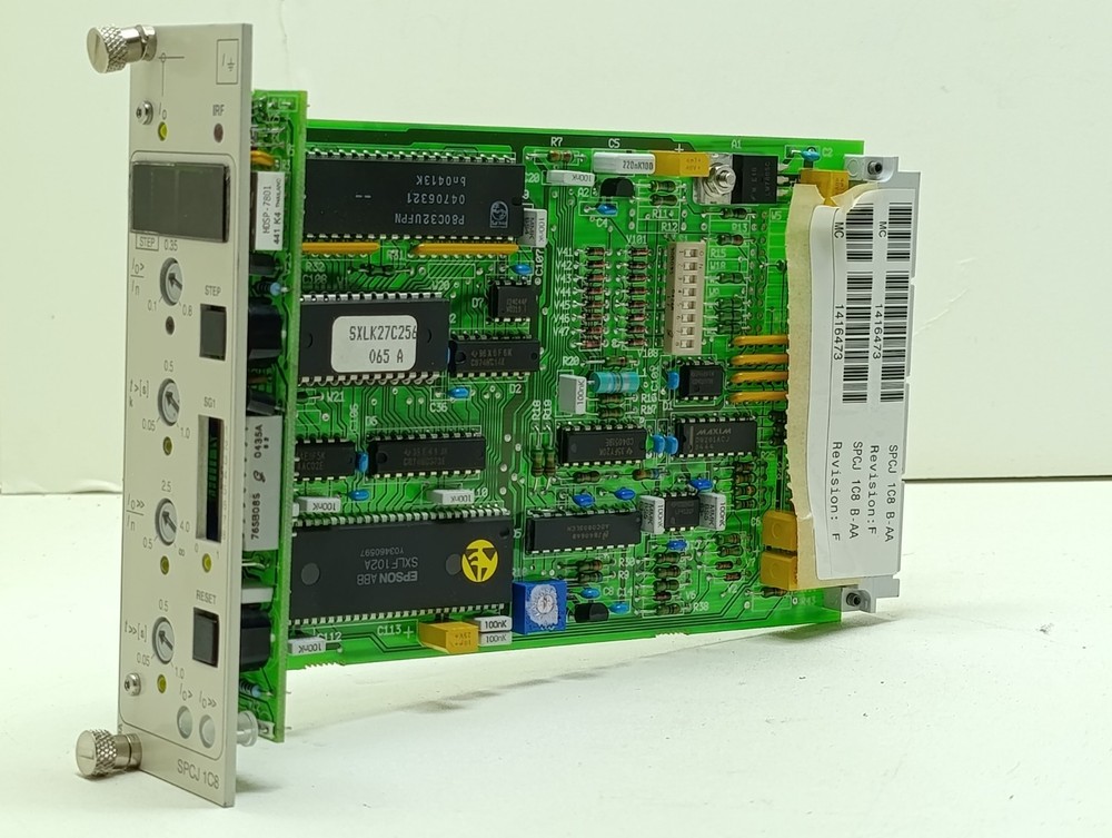 ABB SPCJ 1C8 B-AA Protection Relay Card Plug-In Module Revision F MC 1416473