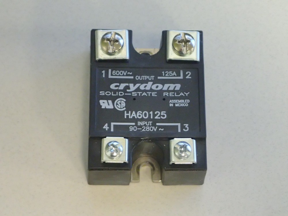 CRYDOM HA60125 SSR, CONTROL: 90-280VAC, OPERATING: 48-660VAC, RATED 125A