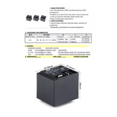 Mini Power Relays SLC-05V 12V 24VDC-SL-A 4-Pin Normally Open 30A T91 Relays PCB