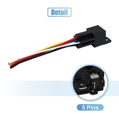 5pcs JD-2914 5 Pin DC 24V 40A Universal Car Fuse Relay Switch Power with Harness