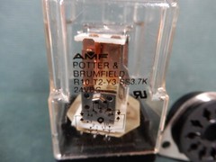 Amp R10-T2-Y3-SS3.7K 24VDC 3PDT Relay With Amphenol 100 Pin Socket