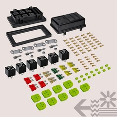 12V Fuse Relay Box 6 Slot ATC ATO 5 Pin Relay Block Kit