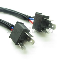 2 x H4 Male to H4 Female Socket Converter Cable Harness Connector Adapter
