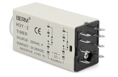 H3Y-2/-4 AC220V DC24V DC12V Power On Timer Time Delay Relay Socket Base 1s~60Min