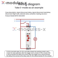 Electronic On Delay Off Delay Timer Delay Relay AC DC12V-240V 16A Din Rail
