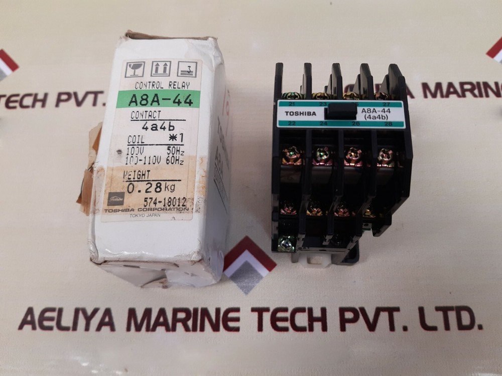 Toshiba A8A-44 Control Relay 100V-50Hz 100-110V-60Hz