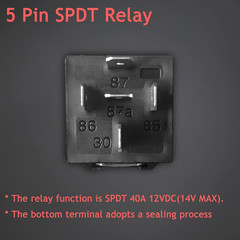 2 Pack 12V 40/30 Amp Car Relay DC 5 Pin SPDT and Harness – Heavy Duty 12 AWG Cop