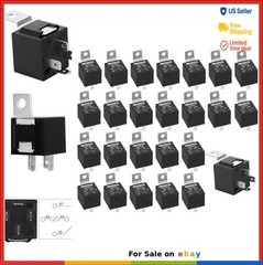 25 Pack Car Relay 12V 40A 4 Pin SPST Automotive Waterproof For Boat Truck