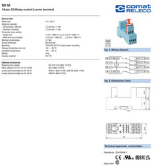 Comat Releco S9-M 14 blade, DIN mount, relay socket