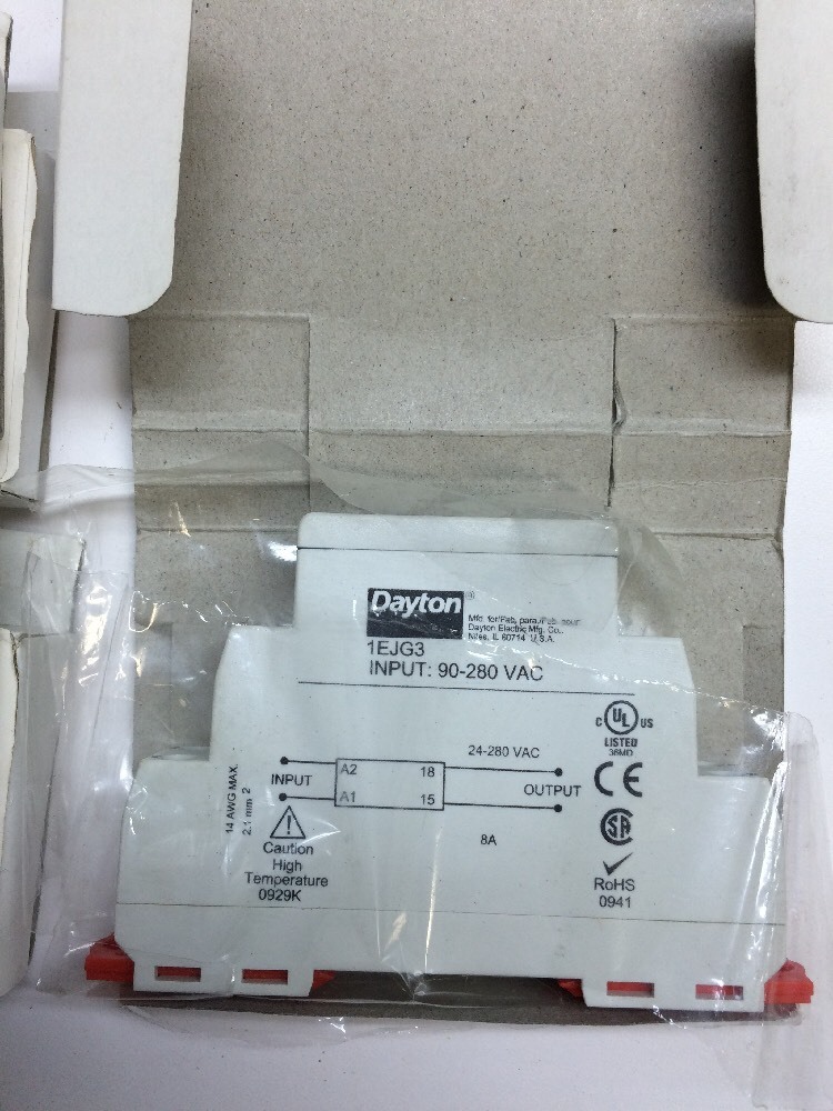 Dayton Solid State Relay 1EJG3 Input: 90-280VAC