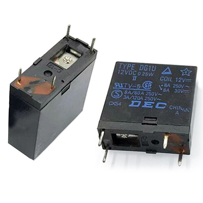 2PCS DEC TYPE DG1U-12VDC Power Relay 4Pin 16A 250V-