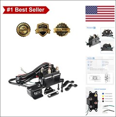 12V 250A Winch Solenoid Relay Contactor with Rocker Switch Mounting Brackets