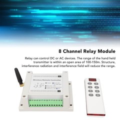 8 Channel Relay, 8 Channel 10AR Relay Radio Remote Control Lighting Switch 100150…