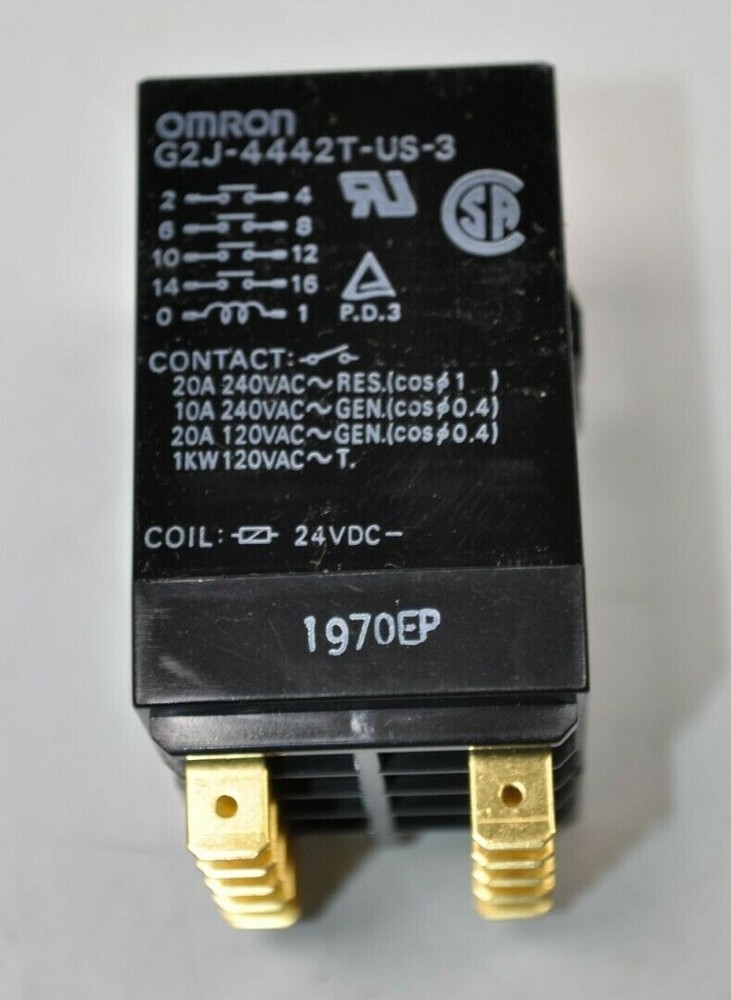 NEW Omron G2J-4442T-US-3 All Purpose Relay (24VDC Coil, 20A, 120VAC)