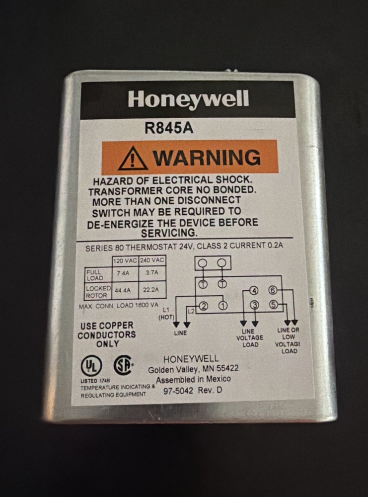 Tradeline Honeywell R845a 1030 Switching Relay- see description