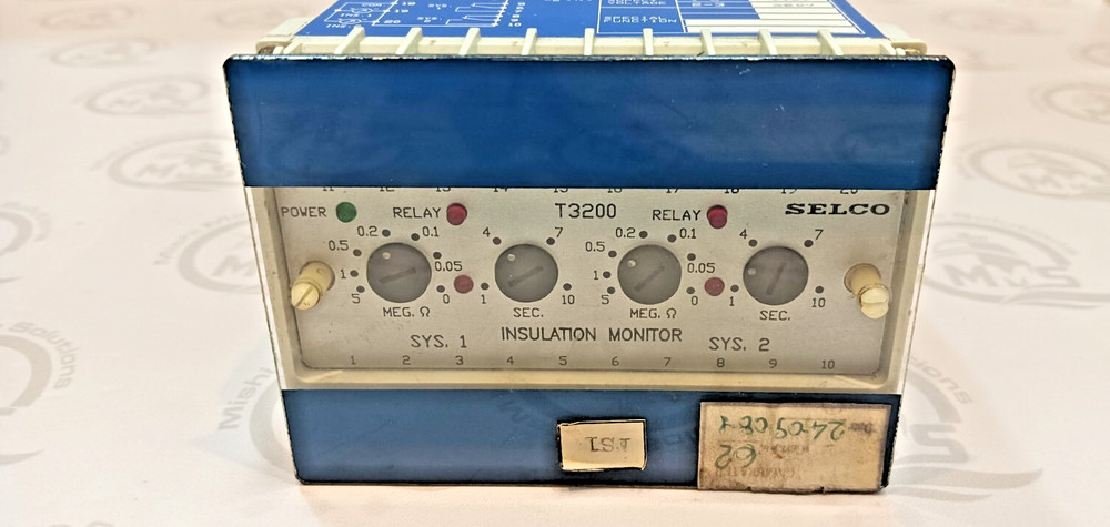 SELCO T3200-1 Insulation Monitoring Relay 0–5 MΩ 600V 2-Channel Marine…