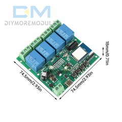4 Channel 433MHz Relay Switch Module Tuya Smart WIFI Remote Control Receiver
