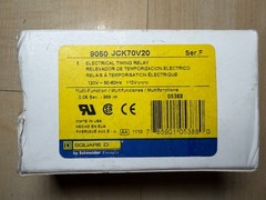 Square D 9050 JCK70V20 Series F. Electrical Timing Relay 9050JCK70V20 New in Box