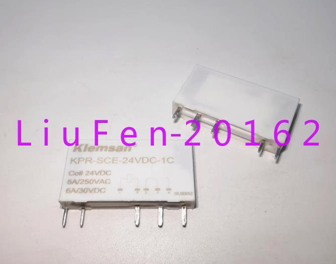 2pcs used KPR-SCE-24VDC-1C 6A250VAC Klemsan Relay 5 pin