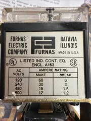 Furnas 47AB10B Control Pump Motor Alternator Alternating Relay 110/120 VAC Coil