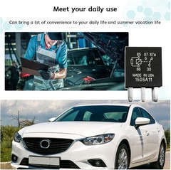 2 Pack 40A Waterproof Relay – Compact 5 Pin Design for Automotive Applications