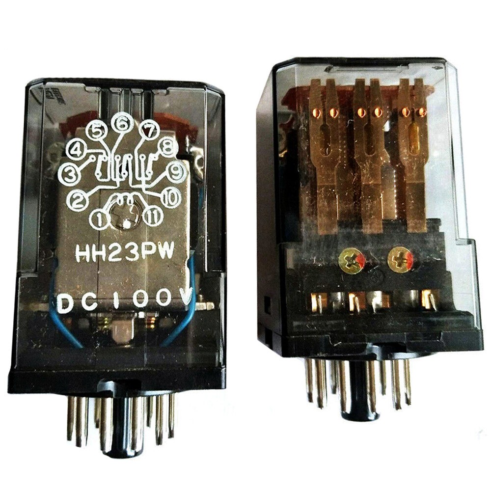 2Pcs HH23PW DC100V 110VDC Intermediate Relay 11Pins