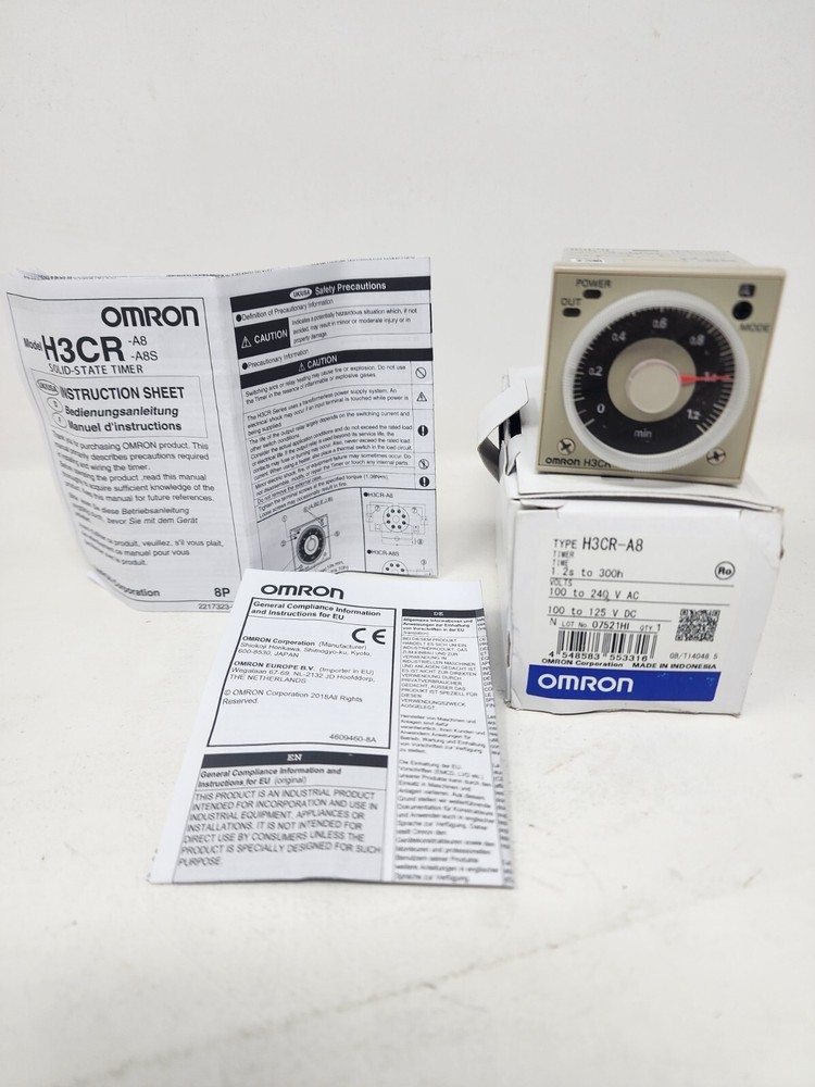 Omron H3CR-A8 Timer Modules 100-240VAC 50/60HZ H3CRA8 New 1PCS US