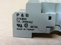 Potter & Brumfield 27E894 Relay Socket 7A 300Vac 14Pins