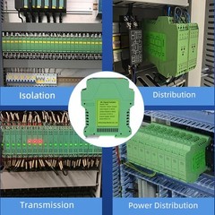 Analog Signal Isolator 4-20mA 0-5V 0-10V DC Voltage Current Transmitter 24V 1/2
