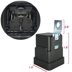 5 Pack 40/30 AMP 12V DC Waterproof Relay Kit with Heavy-Duty Pigtail, 5-PIN SPDT