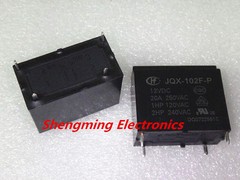 10pcs 4pins JQX-102F-P-12VDC 20A 250VAC relays
