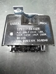 Essex 90-103 Switching Relay 250V 1 N.C. & 1 N.O.; Coil 208/230VAC