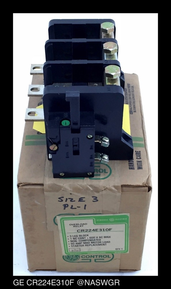 GE CR224E310F Overload Relay 90 Amps ~ Unused Surplus