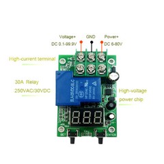 DC Voltage Detection Control Relay 6-80V/48V60V24V Battery Charge&Discharge NEW