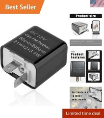 Adjustable 2-Pin LED Flasher Relay for Cars & Motorcycles – Fix Hyper Flashing