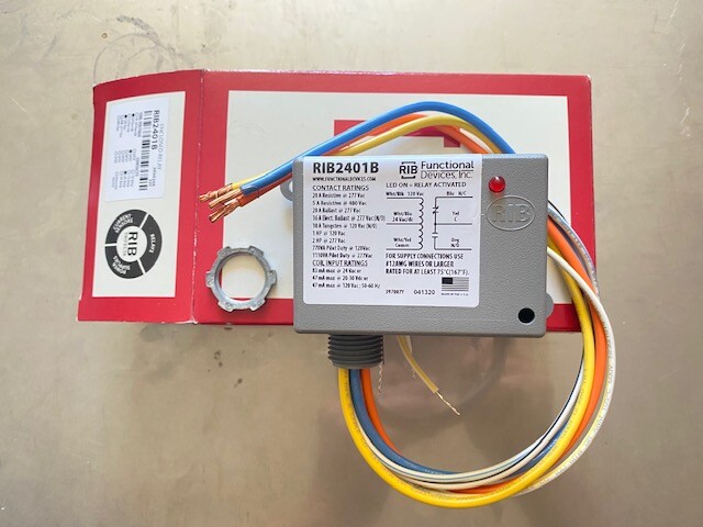 Functional Devices RIB2401B 20A Enclosed Pre-wired Relay Qty (6)