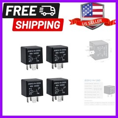 4 Pack Car Relay 4 Pin 12V 40 Amp Model No : JD2912-1H-12VDC 40A 14VDC, Car R…